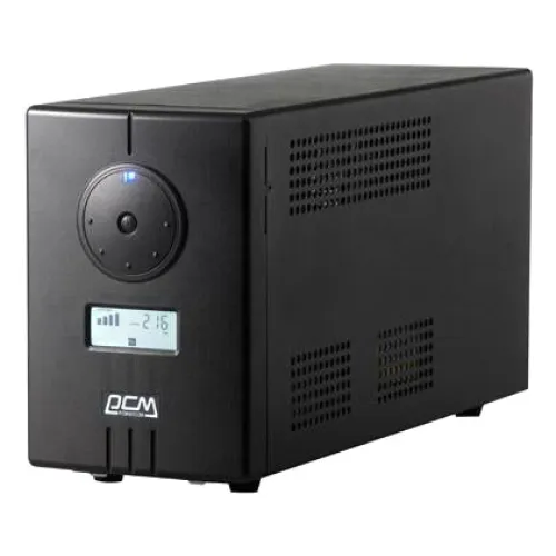 POWERCOM, Inverter, INF-1100AP, 1100VA/770W, Offline/Standby, 2xSchuko, 208-240VAC, 24V100Ah, USB, Simulated Sinewave, Tower, Black