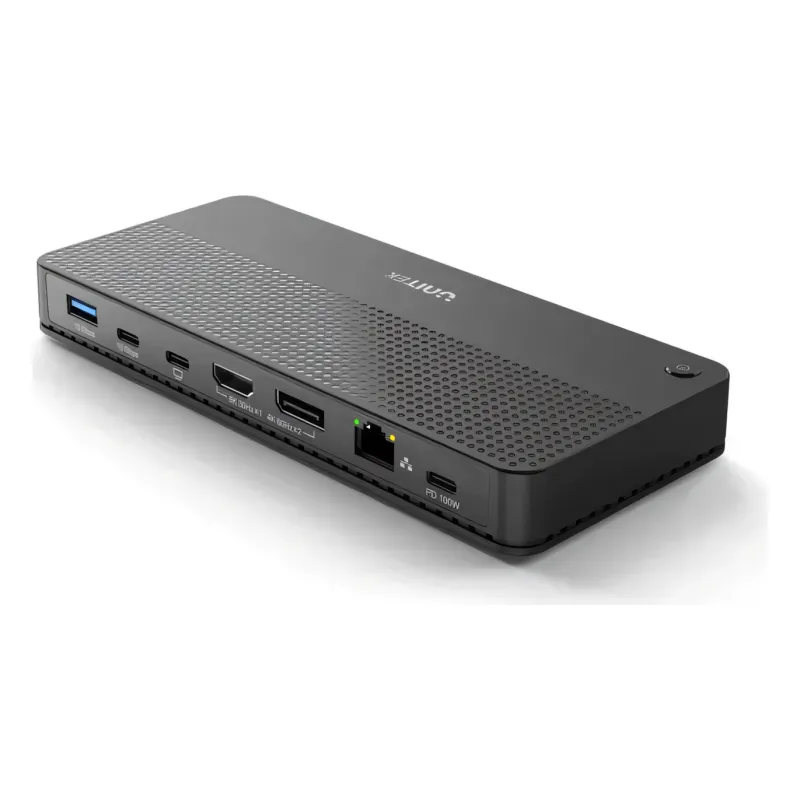 D1079A, UNITEK, Docking Station, 12-in-1 USB 4 (2*Type C 10Gb+USB 10Gb+2*USB+SD/Micro+DP+HDMI 8K+Audio+1Gb Lan+PD 100W), Bla