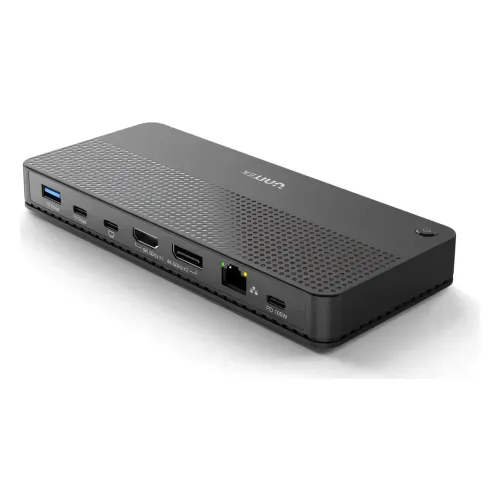D1079A, UNITEK, Docking Station, 12-in-1 USB 4 (2*Type C 10Gb+USB 10Gb+2*USB+SD/Micro+DP+HDMI 8K+Audio+1Gb Lan+PD 100W), Bla