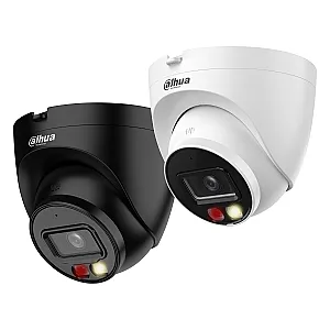 IPC-HDW2549T-S-IL 3.6mm 5მპ Eyeball ქსელური კამერა პლასტ. კორპ. IP67, Mic, IR/Warm light 30მ