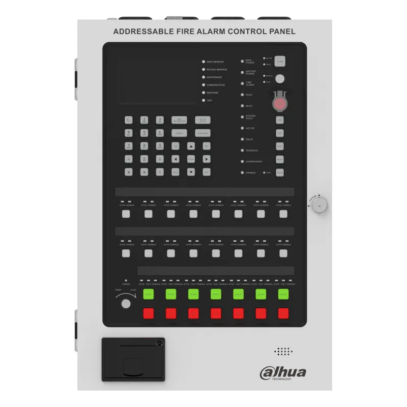 HY-1022R სამისამართო საკონტროლო პანელი, 1 სახანძრო მარყუჟით, 254 მისამართით. 2x12VDC/5Ah