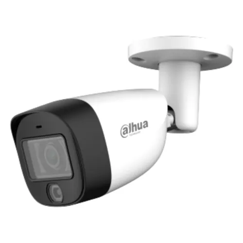Dahua HAC-HFW1200CMP-IL-A 2.8mm 2მპ გარე Bullet, Mic, IP67, მეტალი, IR/White Light 20მ